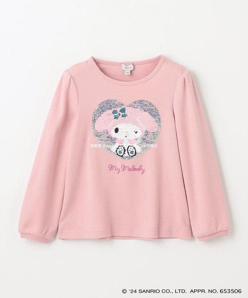 日本童裝 aF#a325 x Sanrio 雙面珠片上衣 100-140cm 女童款 冬季 TOPS