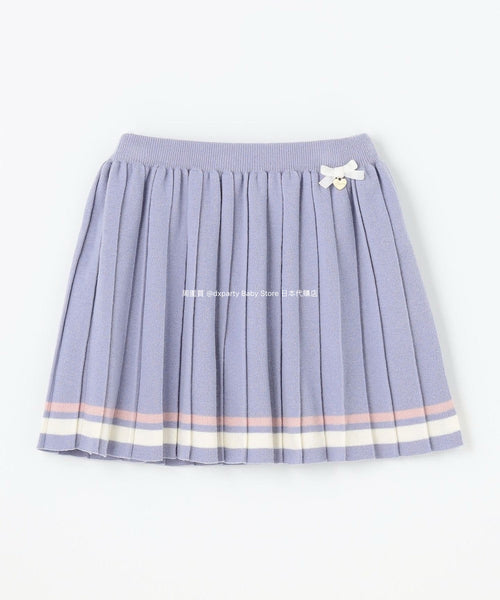 日本童裝 aF#a325 針織百摺裙 110-160cm 女童款 冬季 SKIRTS