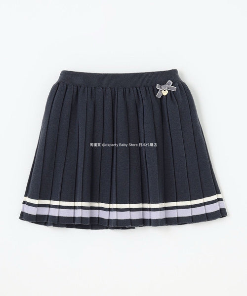 日本童裝 aF#a325 針織百摺裙 110-160cm 女童款 冬季 SKIRTS