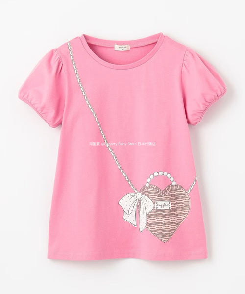 日本童裝 aF#a325 印花短袖上衣 90-160cm 女童款 夏季 TOPS