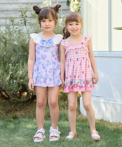 Japanese children's clothing aF#a325 UV protection fruit swimsuit 100-140cm girls summer play swimsuit special edition 