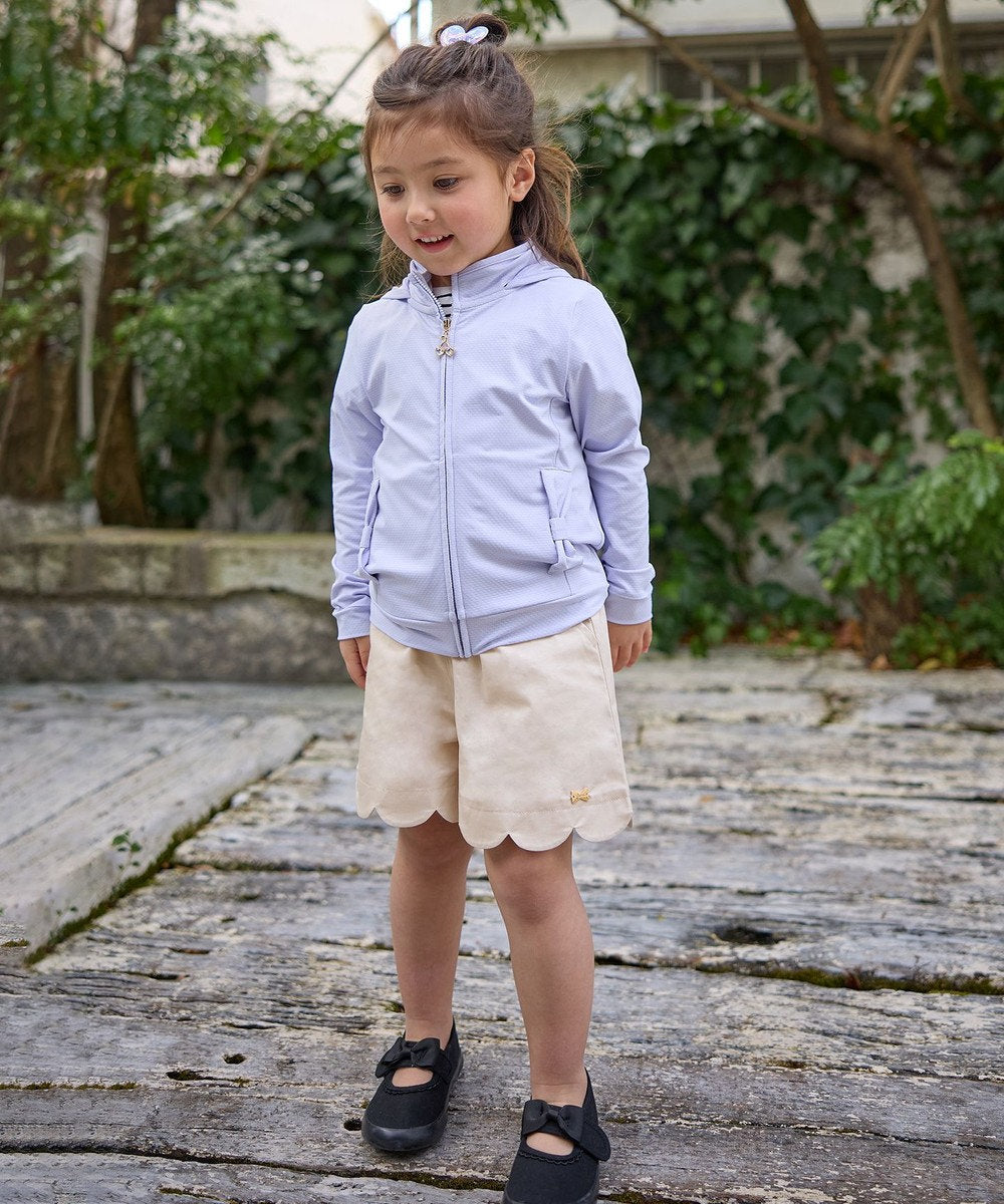 日本童裝 aF#a325 防UV 鑽石車厘子拉練連帽外套 110-160cm 女童款 夏季 OUTERWEAR