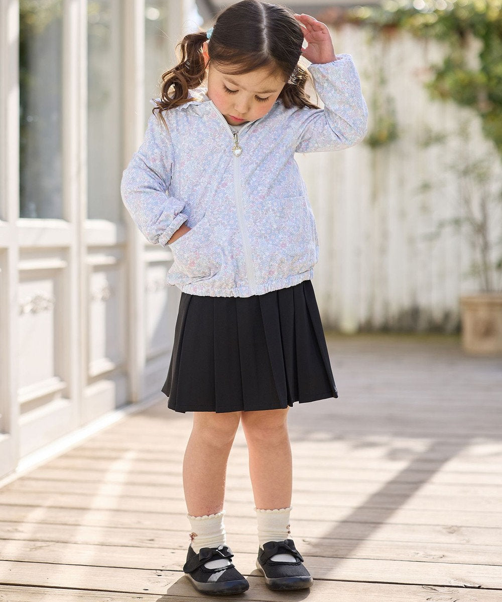 Japanese children's clothing aF#a325 2Way waterproof series double-sided two-wear cute floral lined hooded jacket 100-160cm girls summer outerwear 