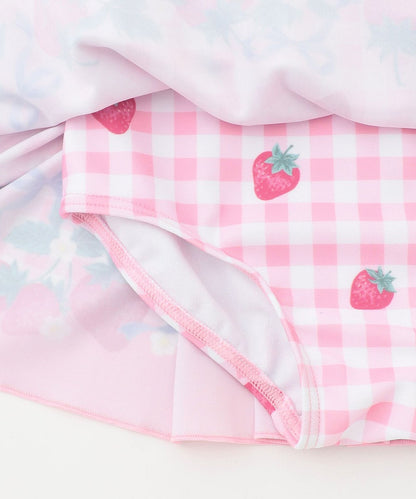 Japanese children's clothing aF#a325 UV protection fruit swimsuit 100-140cm girls summer play swimsuit special edition 