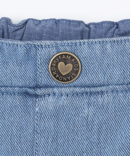 日本童裝 aF#a325 蝴蝶結緊身牛仔褲 100-140cm 女童款 夏季 PANTS