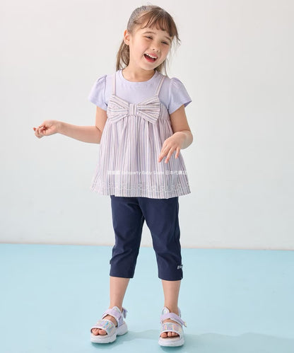Japanese children's clothing aF#a325 contact cold stretch leggings 100-160cm girls summer PANTS 