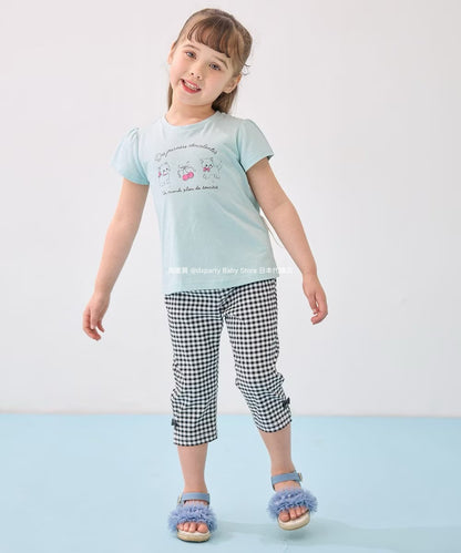 Japanese children's clothing aF#a325 sailor collar top 110-160cm girls summer TOPS 