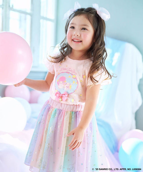 日本童裝 aF#a325 Little Twin Stars 印花上衣 90-160cm 女童款 夏季 TOPS