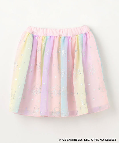 Japanese children's clothing aF#a325 Little Twin Stars mesh skirt 100-140cm girls summer SKIRTS 