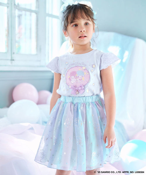 日本童裝 aF#a325 Little Twin Stars 印花上衣 90-160cm 女童款 夏季 TOPS