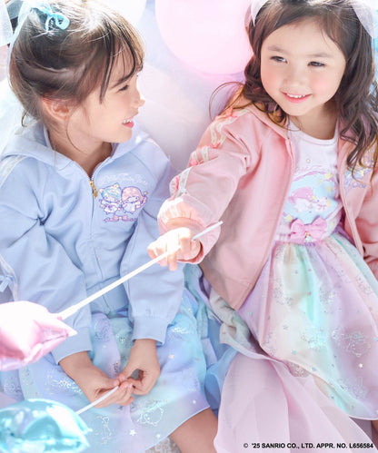Japanese children's clothing aF#a325 Little Twin Stars printed top 90-160cm girls summer TOPS 