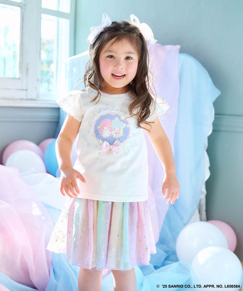 日本童裝 aF#a325 Little Twin Stars 印花上衣 90-160cm 女童款 夏季 TOPS