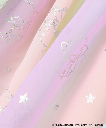 Japanese children's clothing aF#a325 Little Twin Stars mesh skirt 100-140cm girls summer SKIRTS 