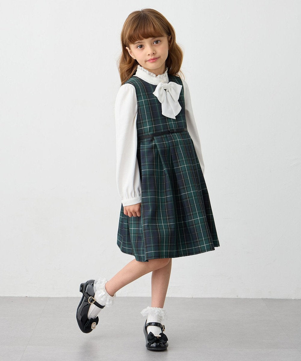 Japanese children's clothing aF#a325 checkered vest dress 110-130cm girls summer dresses for interviews/banquets/performances 