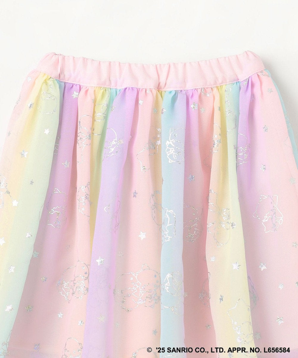 Japanese children's clothing aF#a325 Little Twin Stars mesh skirt 100-140cm girls summer SKIRTS 