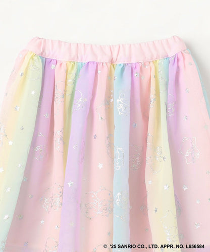 Japanese children's clothing aF#a325 Little Twin Stars mesh skirt 100-140cm girls summer SKIRTS 