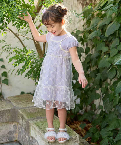 Japanese children's clothing aF#a325 suspender skirt and T-skirt two-piece set 110-160cm girls summer dresses 
