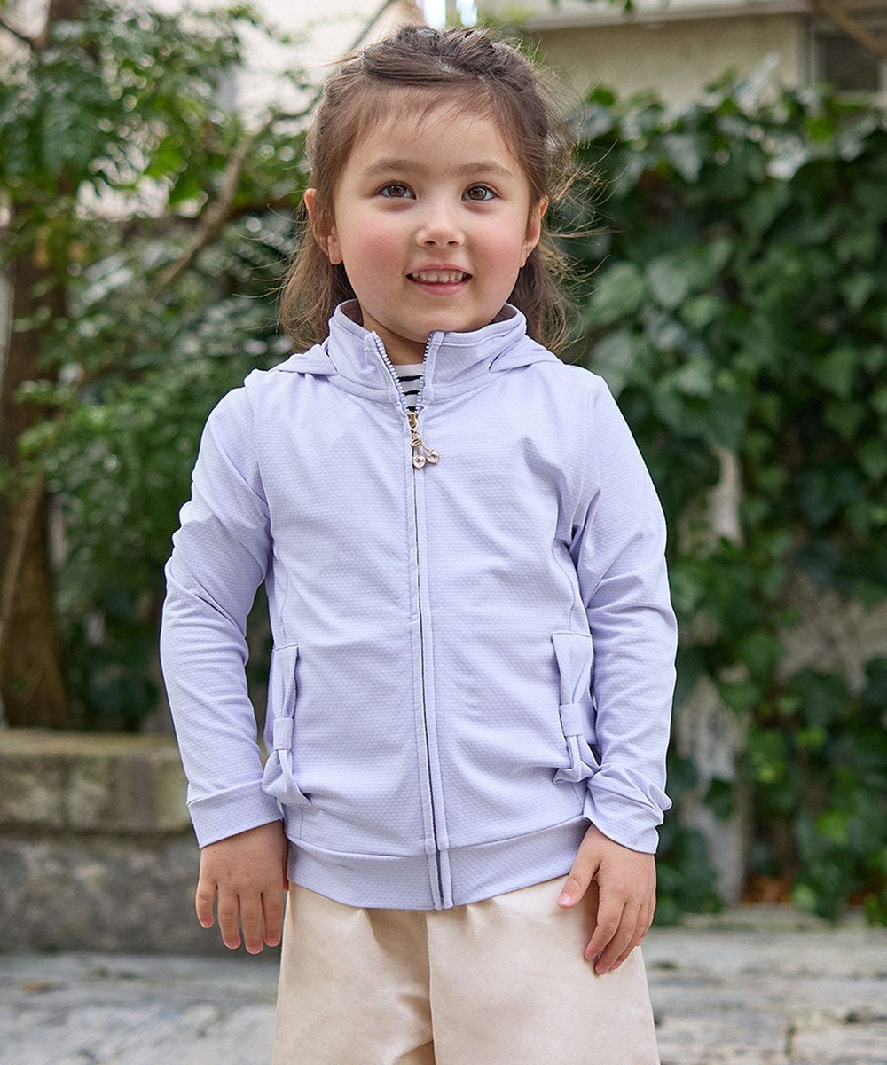 日本童裝 aF#a325 防UV 鑽石車厘子拉練連帽外套 110-160cm 女童款 夏季 OUTERWEAR