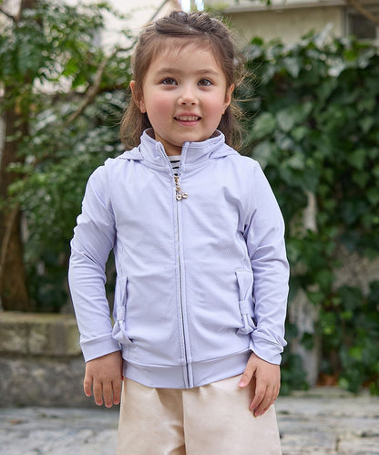日本童裝 aF#a325 防UV 鑽石車厘子拉練連帽外套 110-160cm 女童款 夏季 OUTERWEAR
