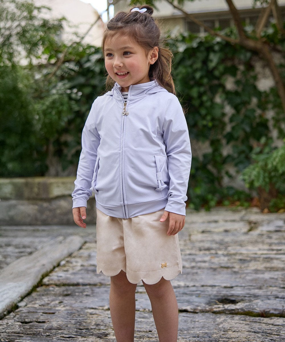 日本童裝 aF#a325 防UV 鑽石車厘子拉練連帽外套 110-160cm 女童款 夏季 OUTERWEAR