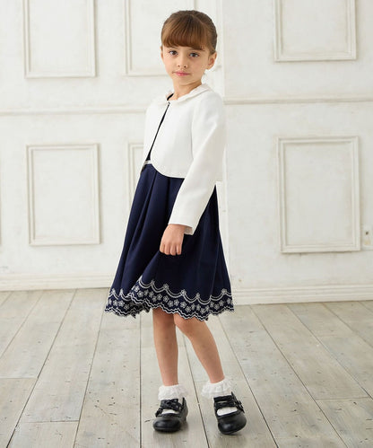 Japanese children's clothing aF#a325 dress two-piece suit 110-130cm girls summer dress outerwear interview / banquet / performance 