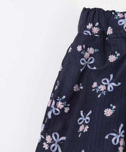 Japanese children's clothing aF#a325 floral short skirt 110-160cm girls summer SKIRTS 
