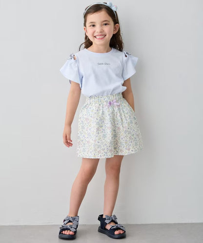日本童裝 aF#a325 蝴蝶結露肩上衣 90-150cm 女童款 夏季  TOPS