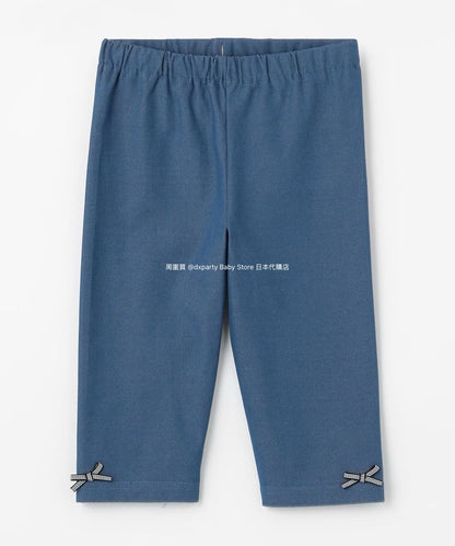 Japanese children's clothing aF#a325 stretch leggings 90-130cm girls summer PANTS 