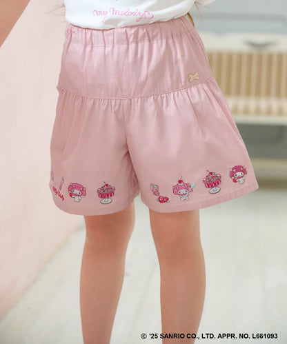 Japanese children's clothing aF#a325 x Sanrio cute printed skirt pants 100-150cm girls summer PANTS 