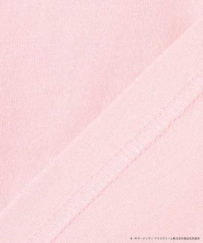 Japanese children's clothing aF#a325 x Baskin-Robbins furry ice cream pocket top 90-140cm girls summer TOPS 