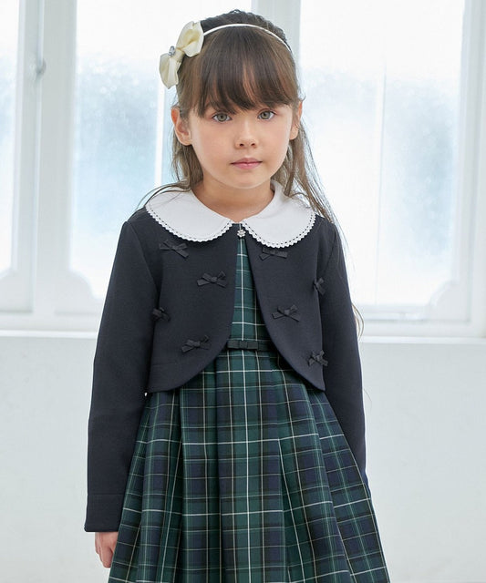 Japanese children's clothing aF#a325 dress short jacket 110-130cm girls summer outerwear interview / banquet / performance 