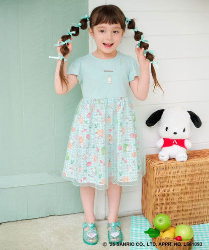 Japanese children's clothing aF#a325 x Sanrio necklace pattern dress 100-150cm girls summer dresses 