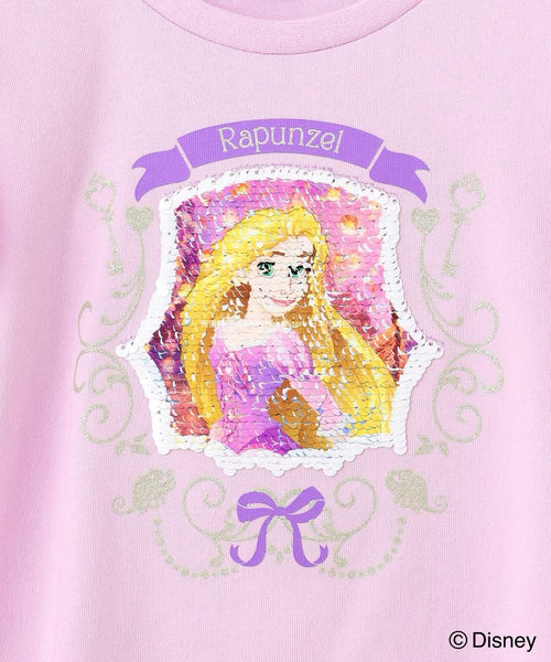 日本童裝 aF#a325 x Disney 公主珠片上衣 100-140cm 女童款 夏季 TOPS