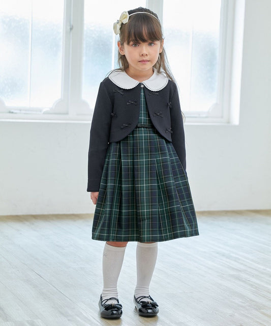 Japanese children's clothing aF#a325 dress short jacket 110-130cm girls summer outerwear interview / banquet / performance 