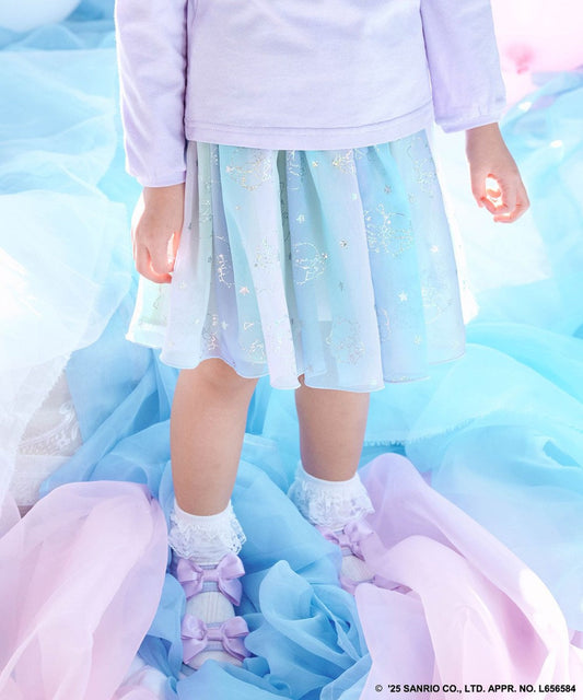 Japanese children's clothing aF#a325 Little Twin Stars mesh skirt 100-140cm girls summer SKIRTS 
