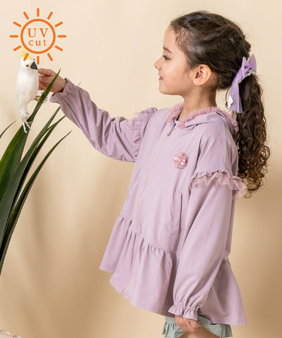 日本童裝 panpantutu 防UV 速乾系列 荷葉邊外套 80-150cm 女童款 夏季 OUTERWEAR