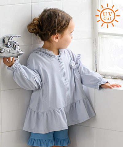 日本童裝 panpantutu 防UV 速乾系列 荷葉邊外套 80-150cm 女童款 夏季 OUTERWEAR