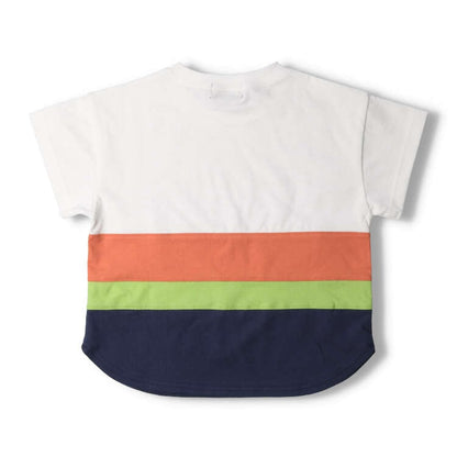 Daddy Oh Daddy Japanese-made striped short-sleeved tops (90-130cm) for boys and girls (summer tops) 