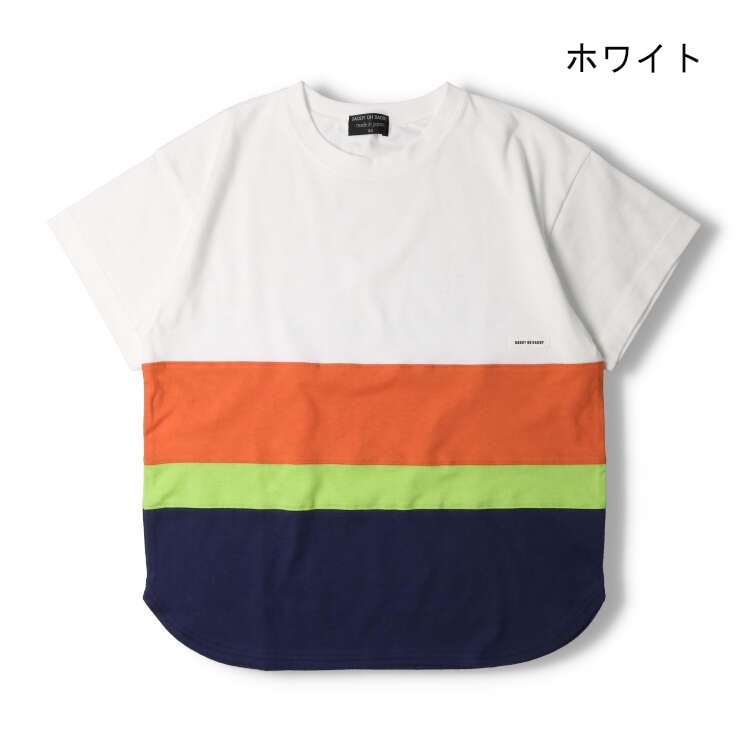 Daddy Oh Daddy Japanese-made striped short-sleeved tops (140-160cm) for boys and girls (summer TOPS) 