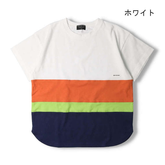 Daddy Oh Daddy Japanese-made striped short-sleeved tops (140-160cm) for boys and girls (summer TOPS) 