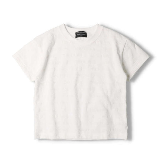 Daddy Oh Daddy Japanese-made 3D logo print short-sleeved tops (90-130cm) for boys and girls (summer tops) 