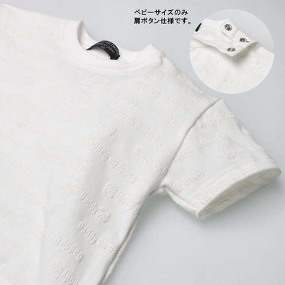 Daddy Oh Daddy Japanese-made 3D logo print short-sleeved tops (90-130cm) for boys and girls (summer tops) 