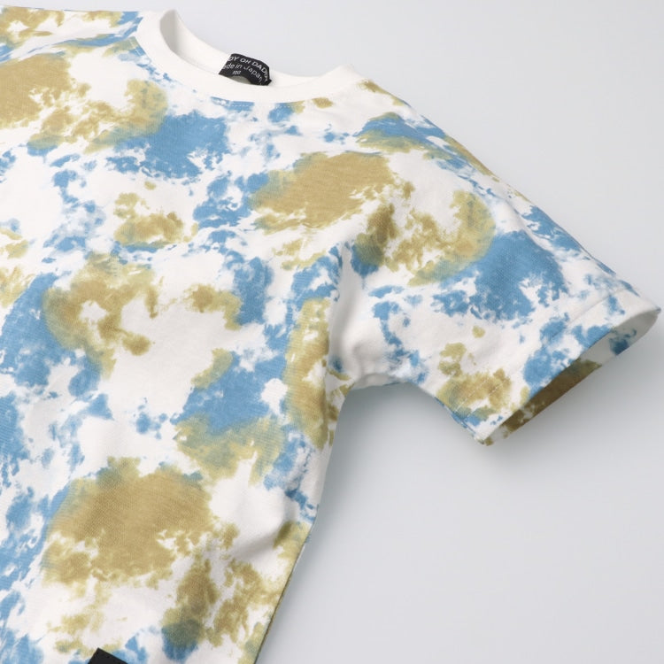 Daddy Oh Daddy Japanese-made gradient tie-dye print short-sleeved top (90-130cm) for boys and girls (summer TOPS) 