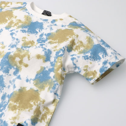 Daddy Oh Daddy Japanese-made gradient tie-dye print short-sleeved top (90-130cm) for boys and girls (summer TOPS) 