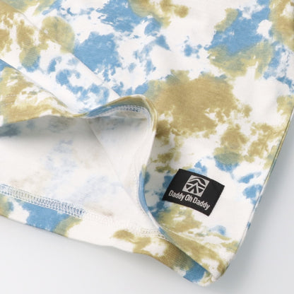 Daddy Oh Daddy Japanese-made gradient tie-dye print short-sleeved top (90-130cm) for boys and girls (summer TOPS) 