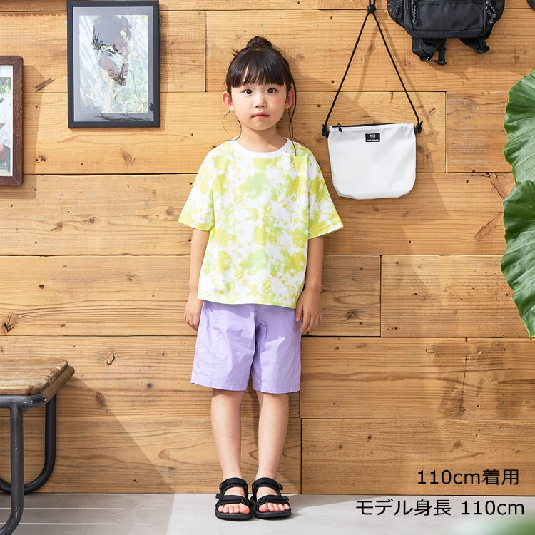 Daddy Oh Daddy Japanese-made gradient tie-dye print short-sleeved top (90-130cm) for boys and girls (summer TOPS) 