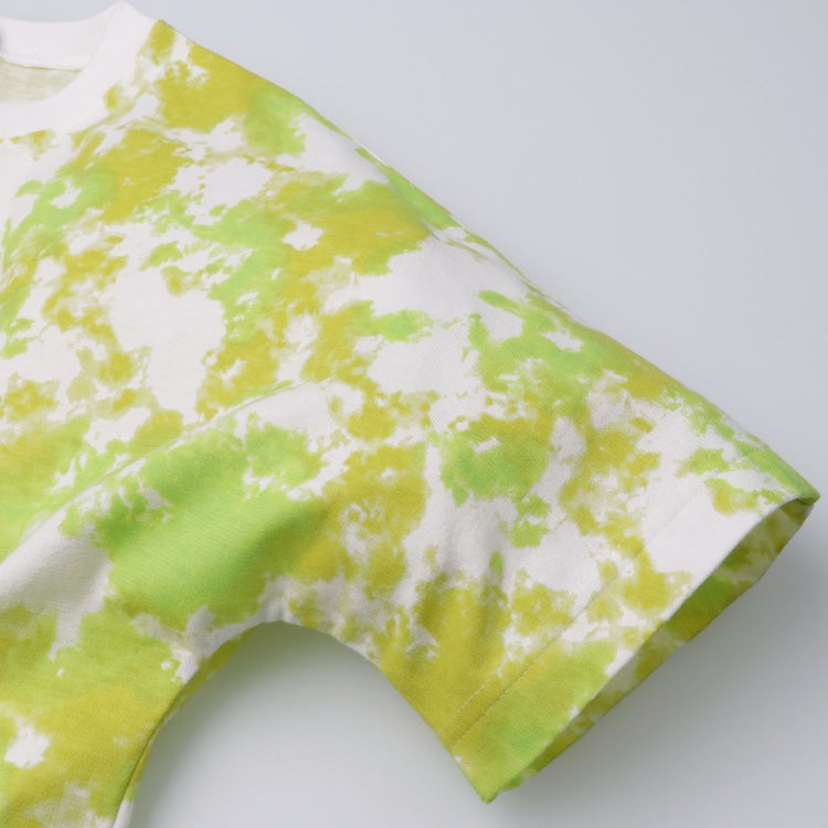 Daddy Oh Daddy Japanese-made gradient tie-dye print short-sleeved top (140-160cm) for boys and girls (summer TOPS) 