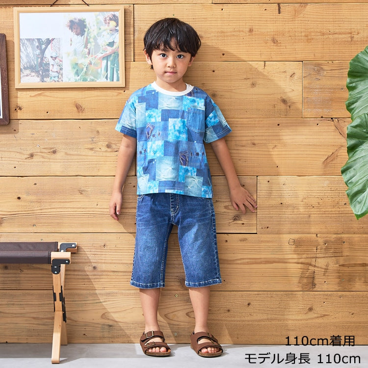 Japanese children's clothing Daddy Oh Daddy denim shorts 90-130cm boys' summer PANTS 