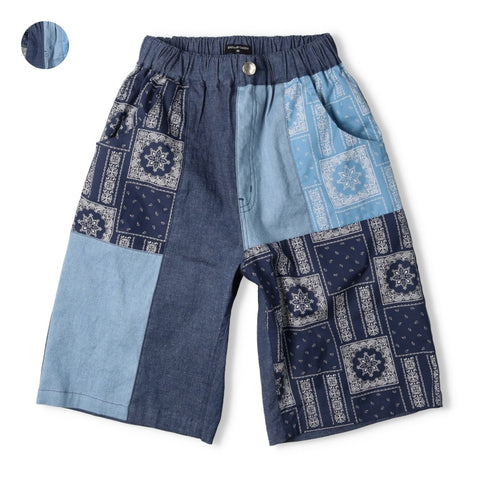 日本童裝 Daddy Oh Daddy 拼布牛仔短褲 140-160cm 男童款 夏季 PANTS