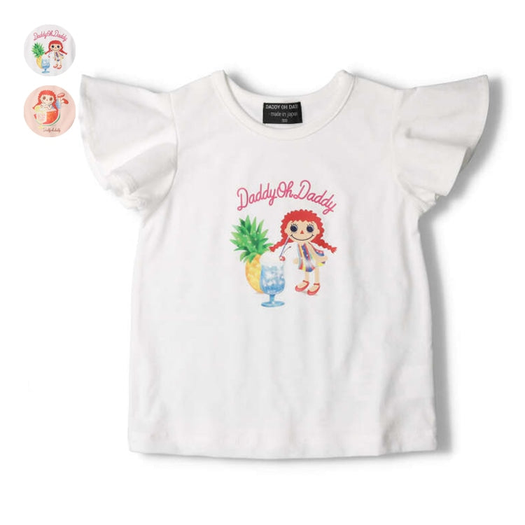 Japanese children's clothing Daddy Oh Daddy Japan-made Daddico printed top 90-130cm girls' summer TOPS 